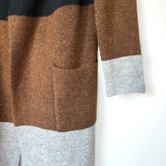 Max Studio Color Block Cardigan Sweater Duster Womens Size Extra Small Oversized - Picture 4 of 12